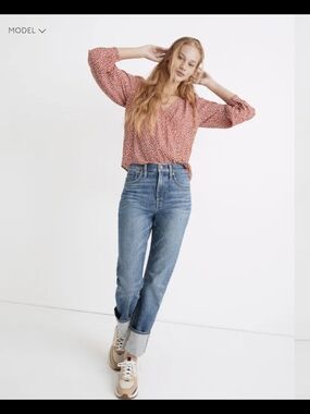 Madewell Classic Straight Full Length Jeans Christoforo Wash Selvedge Size 23